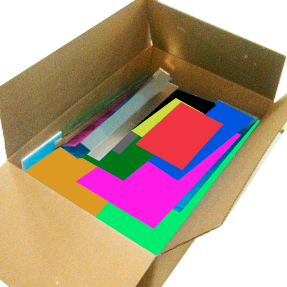 Blandet kasse med rester af Akryl - Plexiglas