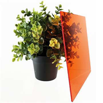 Akryl Støbt Orange gennemsigtig (TTRA1) - 3 mm
