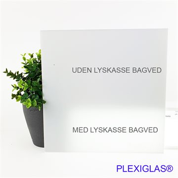 Plexiglas® - Opal Akryl 21 % - 5 mm - Ekstruderet - Prøve ca. 70x150 mm