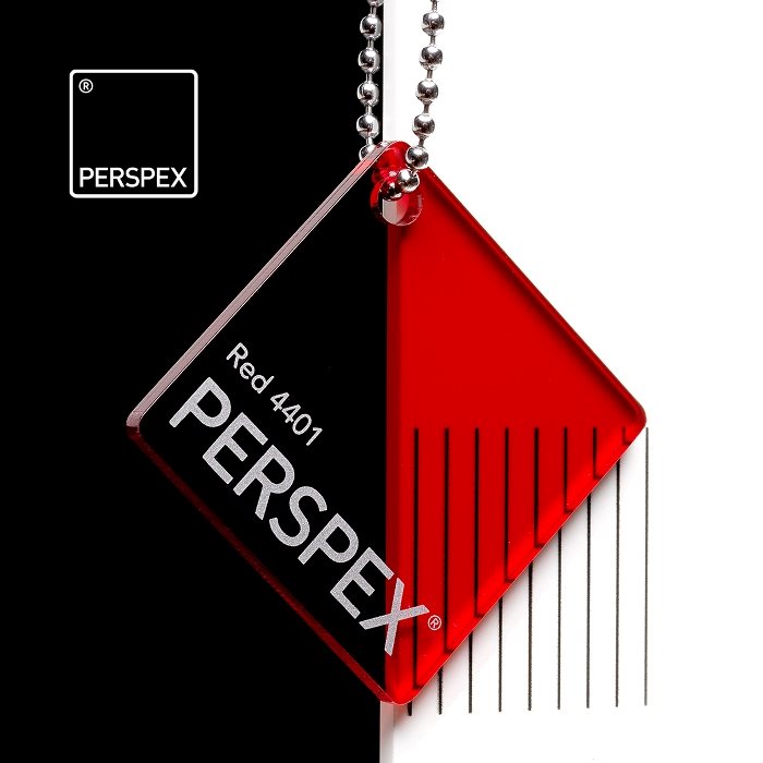 Akryl Perspex Rød gennemsigtig - 3 mm