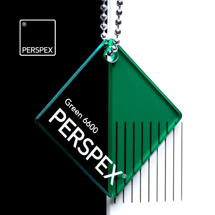 Akryl Perspex Grøn (6600) gennemsigtig - 3 mm