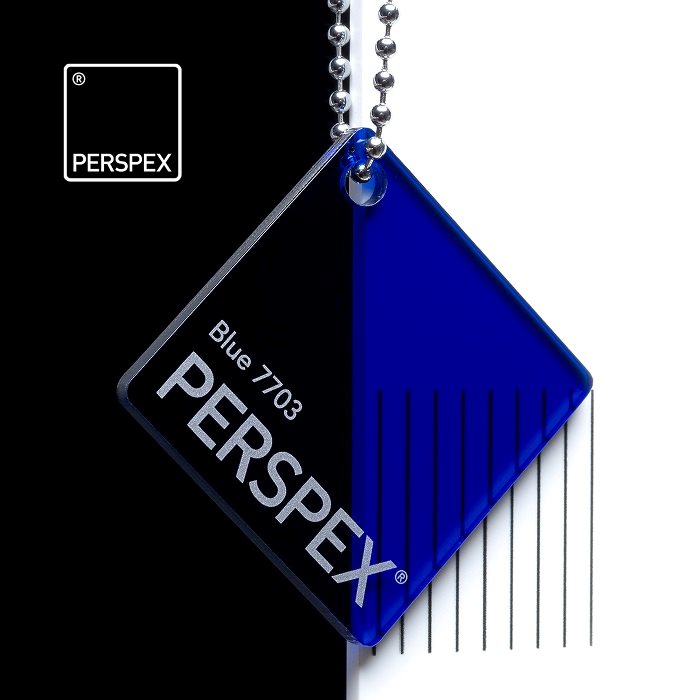 Akryl Perspex Blå (7703) gennemsigtig 3 mm 3050 x 2030 mm