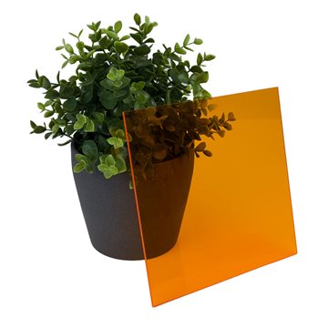 Akryl Støbt Orange gennemsigtig (202) - 3 mm