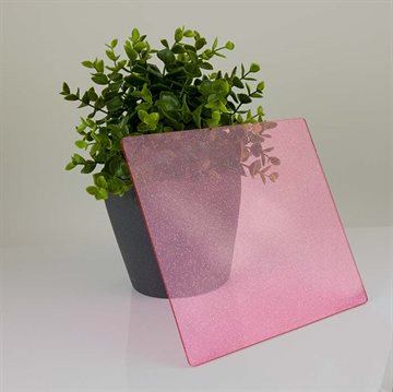 Pink transparent glitter akryl 1220 x 2440 mm