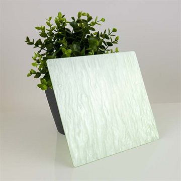 Lysegrøn marmor akryl - Tilskåret (ALDSSW8) - 3 mm