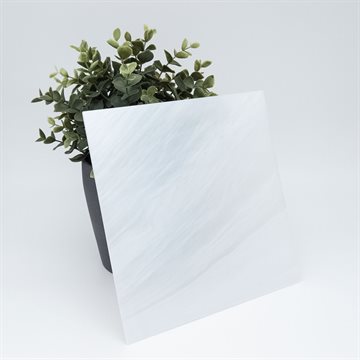 Hvid marmor akryl - Tilskåret (ALDST1202) - 3 mm