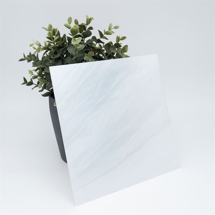 Hvid marmor akryl - Tilskåret (ALDST1202) - 3 mm