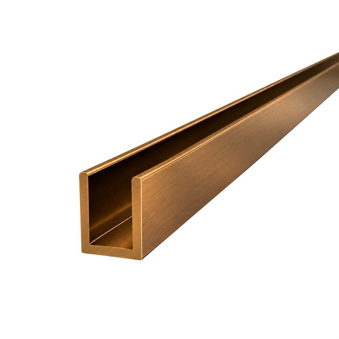 U profil - Antik Messing - 1500 mm - 19x14,3x19x2 mm