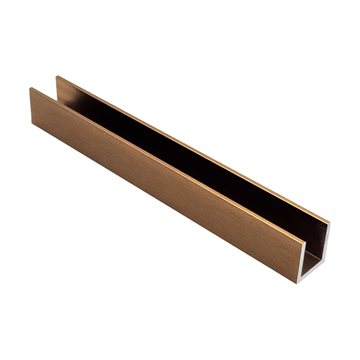 U profil - Antik Messing - 3000 mm - 19x17x19 mm