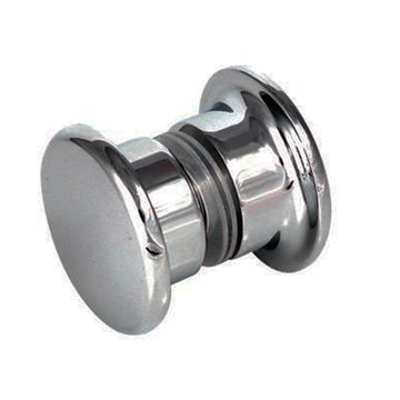 Knop Ø40 x 25 mm til 6 - 12 mm glas Børstet stål look