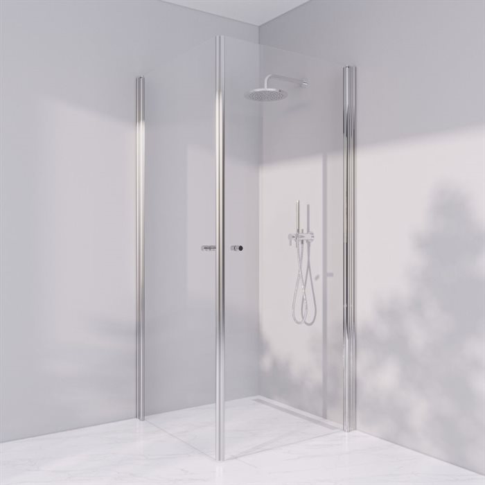 Brusekabine i standard mål - Prime PH22 - Blank krom