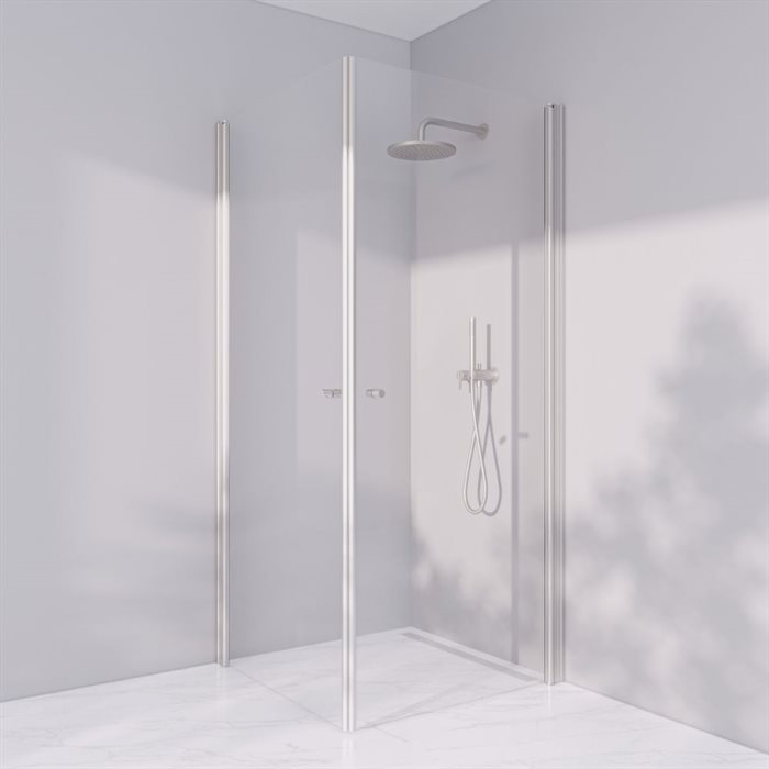 Brusekabine i standard mål - Prime PH22 - Mat sølv