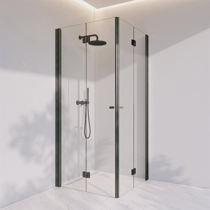 Brusekabine i standard mål - Prime PH33 - Mat sort