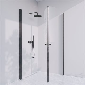 Brusehjørne i standard mål - Prime PH44 - Mat sort