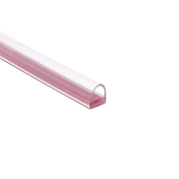 PVC tætning fra Glas til gulv - 5,87 mm højde - 2500 mm