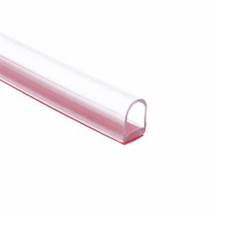 PVC tætning fra Glas til gulv - 8 mm højde - 2500 mm
