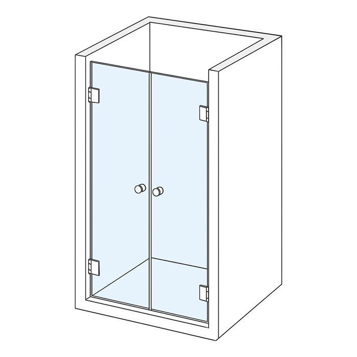 Dobbelt brusedør med IG Classic hængsler