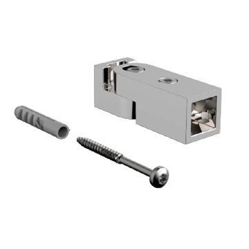 Vægbeslag Blank krom til stabiliseringstang 15x15mm