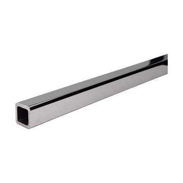 Stabiliseringsstang firkantet - 1250 mm - 15x15 mm - Blank Krom