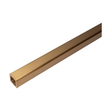 Stabiliseringsstang firkantet - 1250 mm - 15x15 mm - Mat Messing
