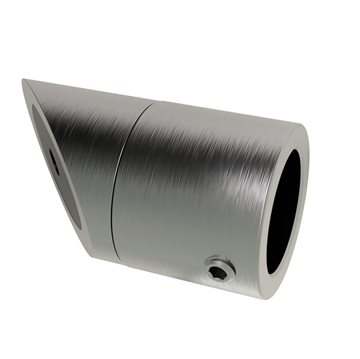 Stabiliseringsstang vægbeslag - Ø19 mm - 45° - Børstet stål