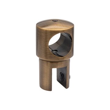 Stabiliseringsstang gennemgående glasholder til 8 - 10 mm glas - Antik Messing