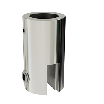 Stabiliseringsstang loft/glas glasholder til 6 - 8 mm glas - Blank krom