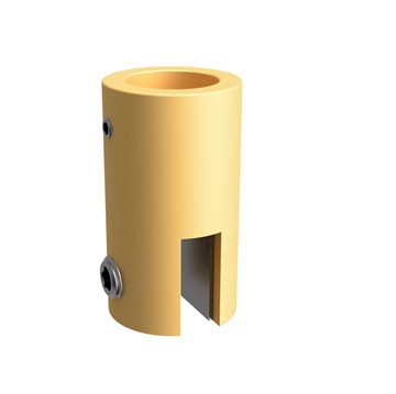 Stabiliseringsstang loft/glas glasholder til 6 - 8 mm glas - Mat Messing