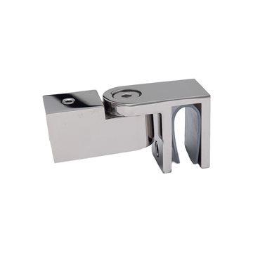 Stabiliseringsstang glasholder firkantet til 6-10 mm glas - Blank Krom
