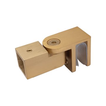 Stabiliseringsstang glasholder firkantet til 6-10 mm glas - Mat Messing