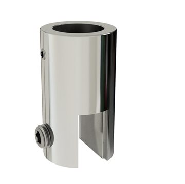 Stabiliseringsstang loft/glas glasholder til 10 - 12 mm glas - Blank krom