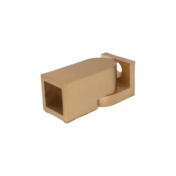 Stabiliseringsstang væg/loft beslag firkantet - 90° justerbar - Mat Messing