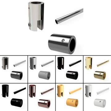 Stabiliseringsstang sæt til brusevægge - Ø19 mm rør - Til loft - 6-8 mm glas