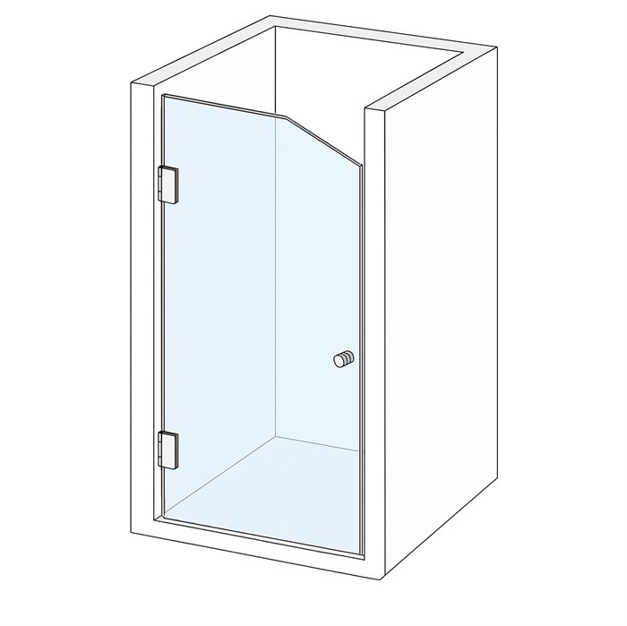 Brusedør med IG Classic hængsler - Femkant