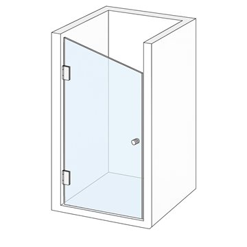 Brusedør med IG Classic hængsler - Skrå top