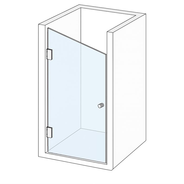 Brusedør med IG Classic hængsler - Skrå top