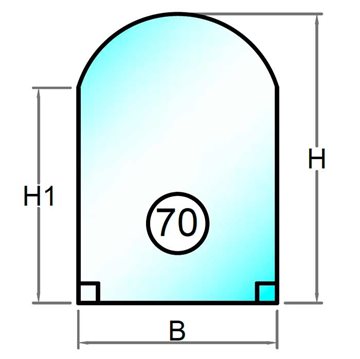 2 lags termorude med hærdet glas - Figur 70