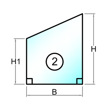 Facon - Sauna termorude 2 lags med hærdet glas - Figur 2