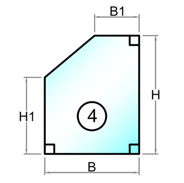 Spejl med poleret kant - Figur 4