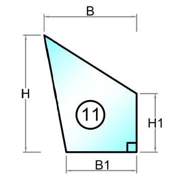 8,76 til 17,52 mm hærdet og lamineret glas med poleret kant - Figur 11