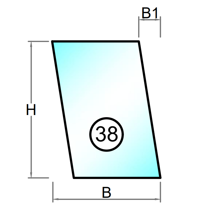 8 mm float glas - Figur 38