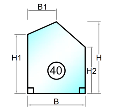 Hærdet glas med poleret kant - Figur 40