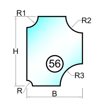 Spejl med poleret kant - Figur 56