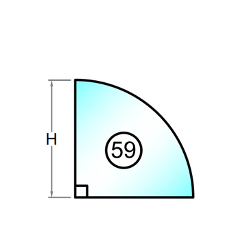 Spejl med poleret kant - Figur 59