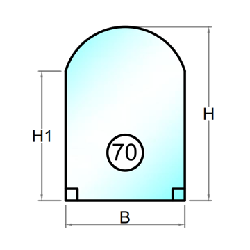 Spejl med poleret kant - Figur 70