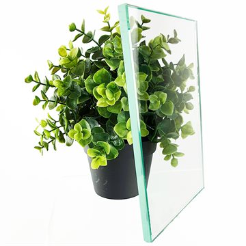 4 mm Hærdet glas med granet kant - Jernfattigt