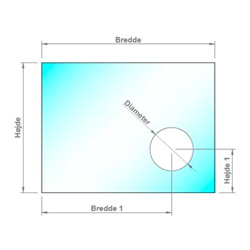 Akryl Klar - Laserskåret - Firkant med hul