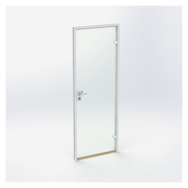 Glasdør - Hvid - M8: 790 x 2090 mm