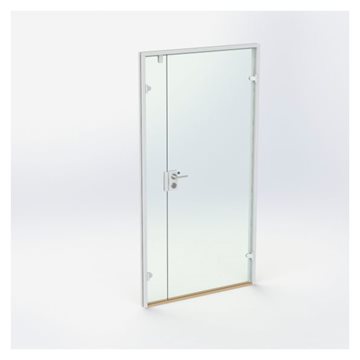 Dobbelt Glasdør - Hvid - M11: 1090 x 2090 mm - (1 aktiv 1 passiv)