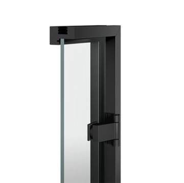 Dobbelt Glasdør - Mat Sort - M11: 1090 x 2090 mm